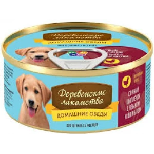 Дерев лаком к д/щ 100гр Дом обеды соч цыпленок с языком и шпин