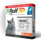 Ошейник от блох РОЛЬФ КЛУБ 3D д/кошек 40см/фипронил