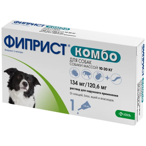 ФИПРИСТ КОМБО спот он д/с 10-20кг 134мг/1,34мл