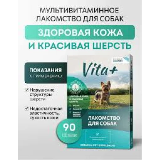 ВИТА+ д/с Здоровая кожа и красивая шерсть 90таб