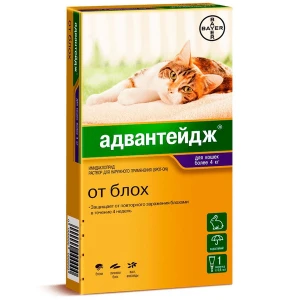 Адвантейдж д/к капли от блох 80К свыше 4кг/1 ампула