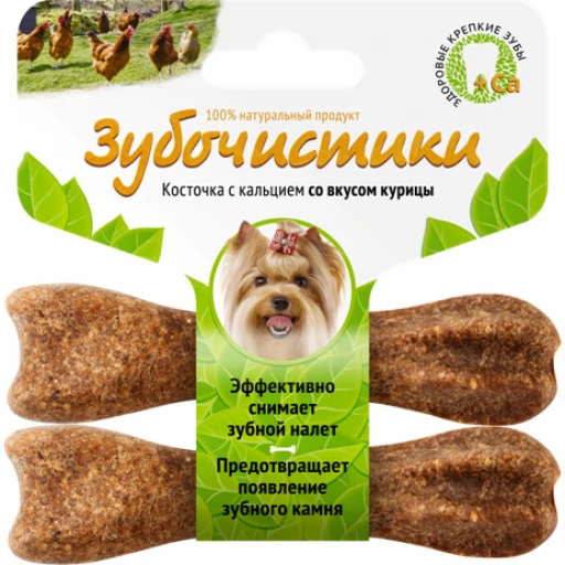 ЗУБОЧИСТИКИ лак д/с мел п Курица 2*18гр  54942