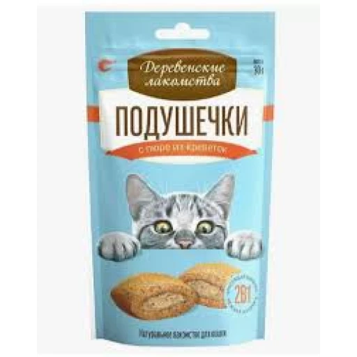 Дерев лаком д/к подушечки с пюре из Креветок 30гр 78828