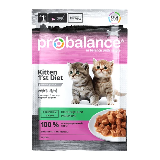 ПроБаланс вл д/котят 85гр/28 Diet Кролик в желе