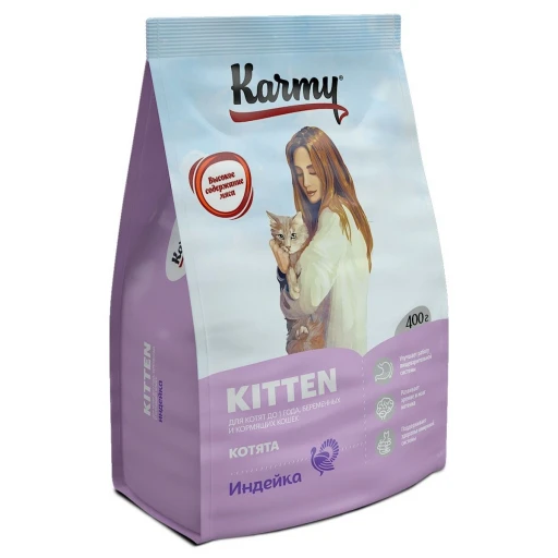 КАРМИ с д/котят 400гр ИНДЕЙКА + СТИКЕР