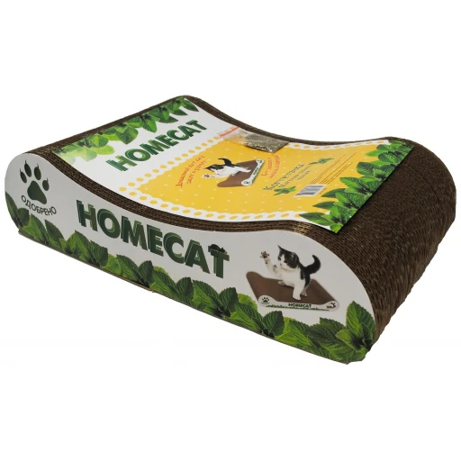 Когтеточка гофрокартон HOMECAT 41*24*10 Волна малая с мятой