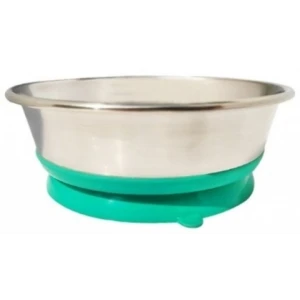 Миска HOMEPET металл на зеленой силикон подставке 0,45л
