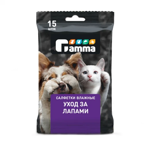 Салфетки ГАММА для ухода за лапами Триол