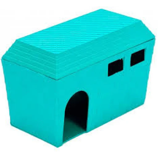 Домик для грызунов Homepet 15*8,5*10 см бирюза