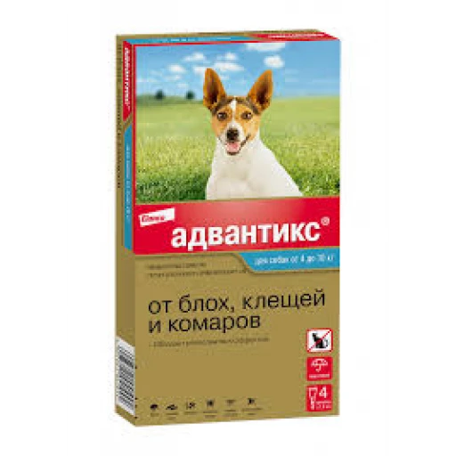 Адвантикс д/с капли от Клещей и блох 100С от 4кг-10кг/4