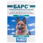 Капли на холку БАРС КЛАССИК д/собак 1,4мл/4амп/10