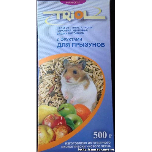 ТРИОЛ Стандарт для грызунов ФРУКТЫ 500г/20