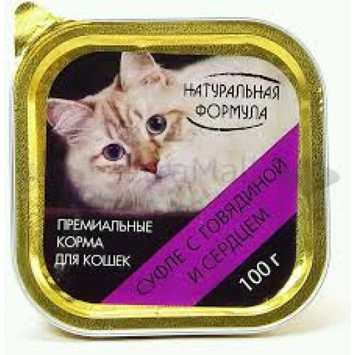 НАТУР ФОРМУЛА к /к 100г ГОВЯДИНА  сердце суфле лам