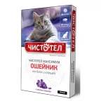 Ошейник от блох ЧИСТОТЕЛ Максимум д/кошек черный10