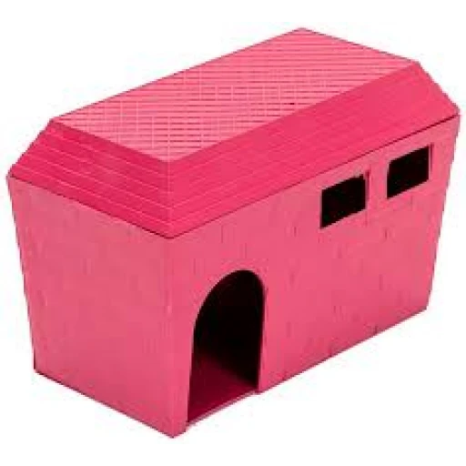 Домик для грызунов Homepet 15*8,5*10 см рубин