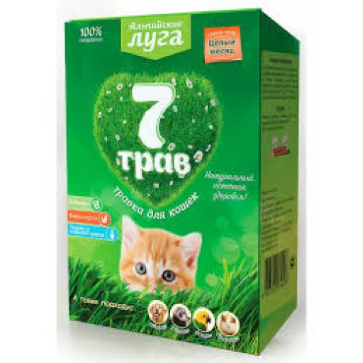 Травка для кошек Альпийские луга лоток 75г/25