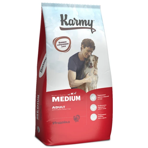 КАРМИ с д/с 14кг МЕДИУМ ИНДЕЙКА МЕЛЬКОМБИНАТ ВЕСОВОЙ