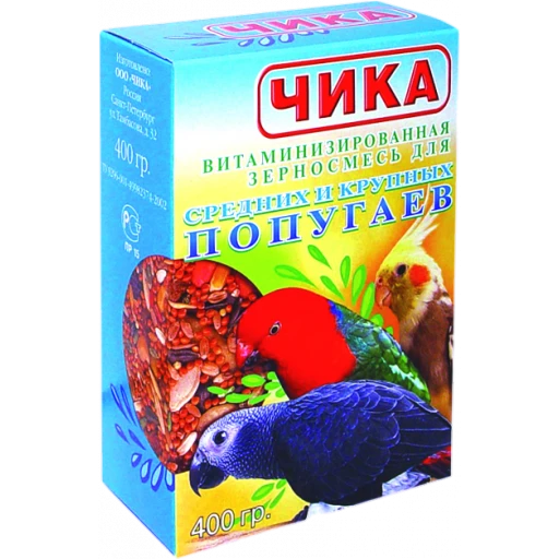 Чика д/круп  и сред попугаев 400г/24
