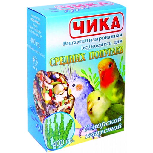 Чика д/сред попуг Морская капуста 400гр./12
