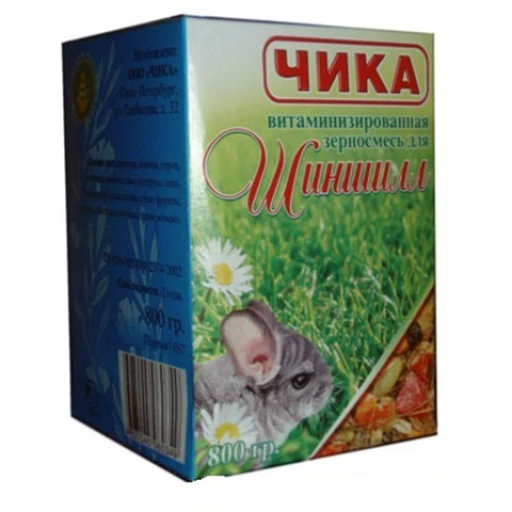 Чика для шиншилл 800г/12