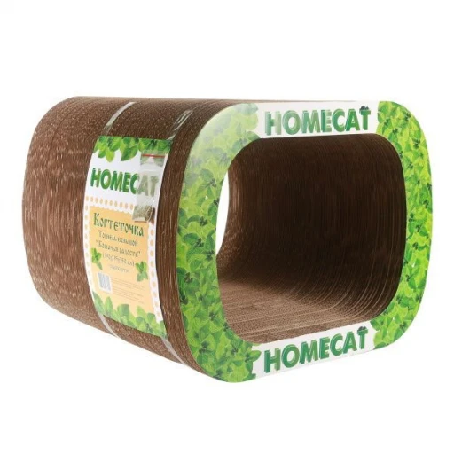 Когтеточка гофрокартон HOMECAT 39,5*29,5*35 Кошачья радость тоннель большой 76509