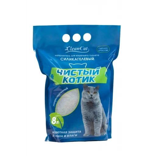 Нап Чистый Котик силикагель 8л/3,6кг/4 колотый
