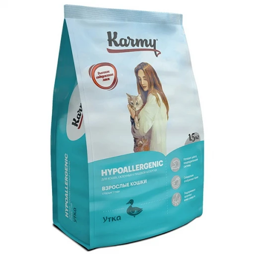 КАРМИ с д/к 1,5кг Гипоаллерг УТКА  Биотех