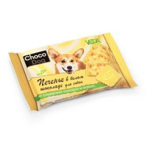 ПЕЧЕНЬЕ в белом шоколаде CHOCO DOG 30гр Веда