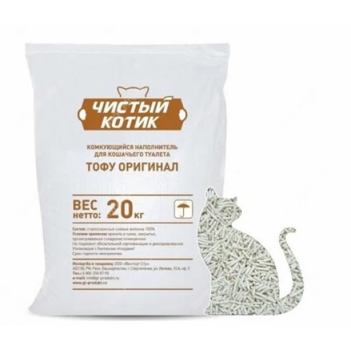 Нап Чистый Котик комкующ 20кг ТОФУ Оригинал