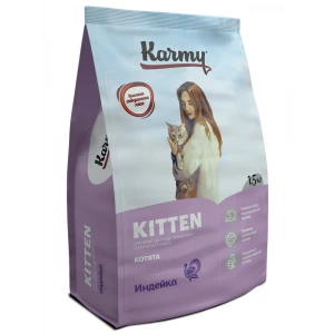 КАРМИ с д/котят 1,5кг ИНДЕЙКА + 500гр СТИКЕР