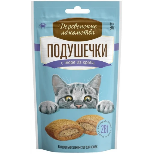 Дерев лаком д/к подушечки с пюре из Краба 30гр 78829