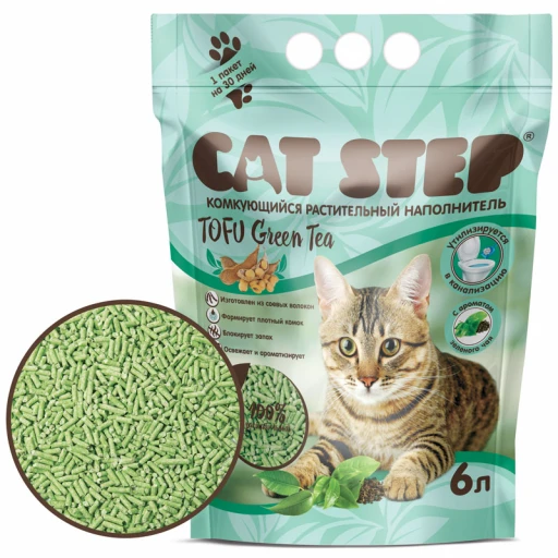 Нап КЭТ СТЭП Tofu Green Tea комкующий растительный 6л Триол