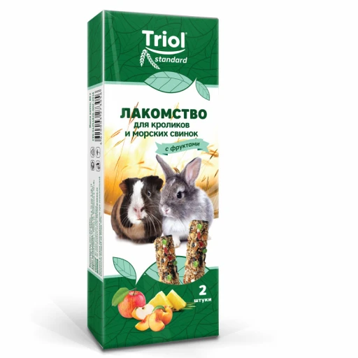 ТРИОЛ Стандарт палочки для кроликов и морских свинок фрукты 2шт