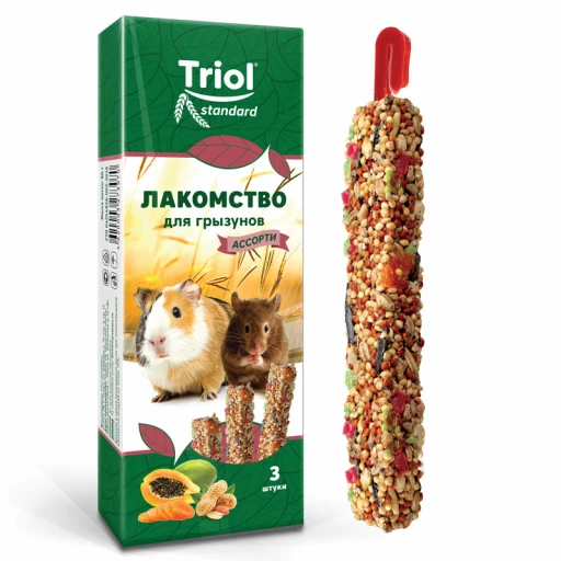 ТРИОЛ Стандарт палочки для грыз АССОРТИ 3шт