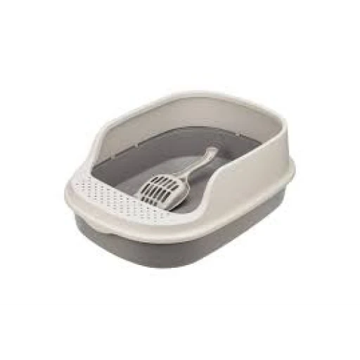 Туалет HOMECAT Frost Touch 48*35,5*18,5см высокий борт совок капучино 89766