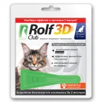 Капли на холку РОЛЬФ КЛУБ 3D д/кош 8-15к/1,5мл