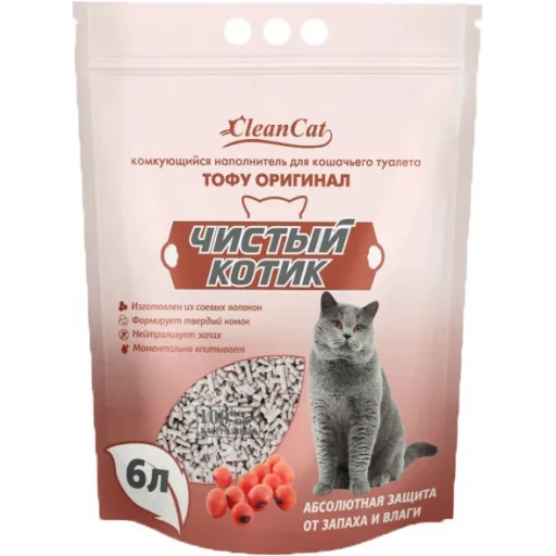 Нап Чистый Котик комкующ 6л ТОФУ Персик