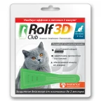 Капли на холку РОЛЬФ КЛУБ 3D д/кош от 4-8кг/3амп
